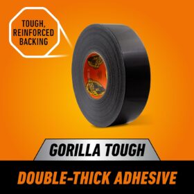Gorilla Heavy Duty Duck Tape, 1.88 Inch x 50 Yard, Black, Weather Resistant (1 Roll)