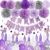 72-Piece Lavender Purple Butterfly Party Decorations Kit – Complete Silver & Purple Birthday Setup for Women, Girls & Baby Showers