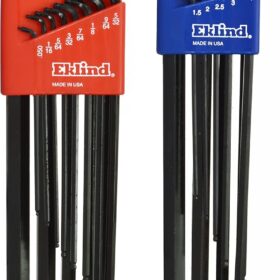 EKLIND 17222 Double-Ball-Hex L-Key Allen Wrench Set – 22-Piece Extra Long SAE & Metric Combo (Made in USA)