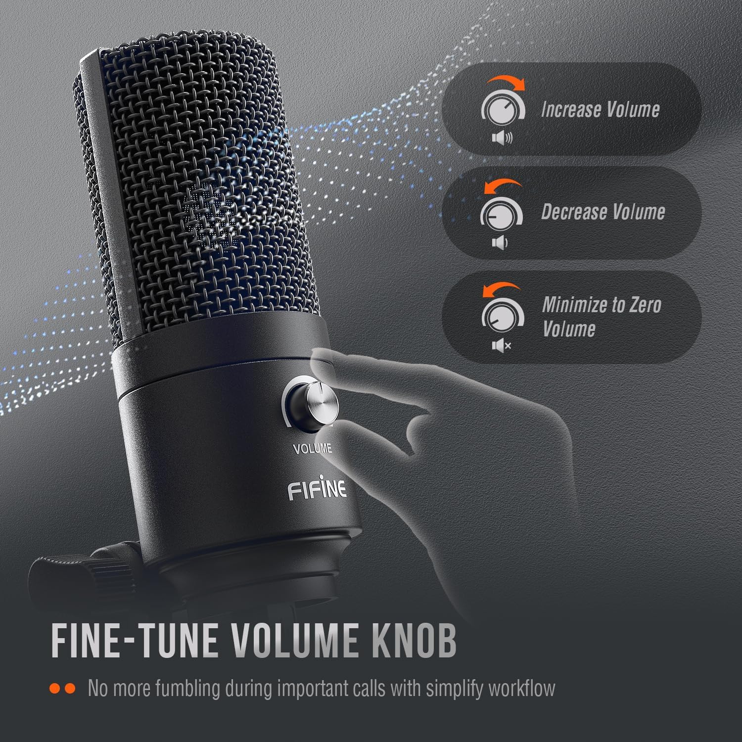 FIFINE K669B USB Condenser Microphone – Plug & Play Metal Studio Mic for PC, PS4/PS5, Podcasting, Streaming, and Voice Overs