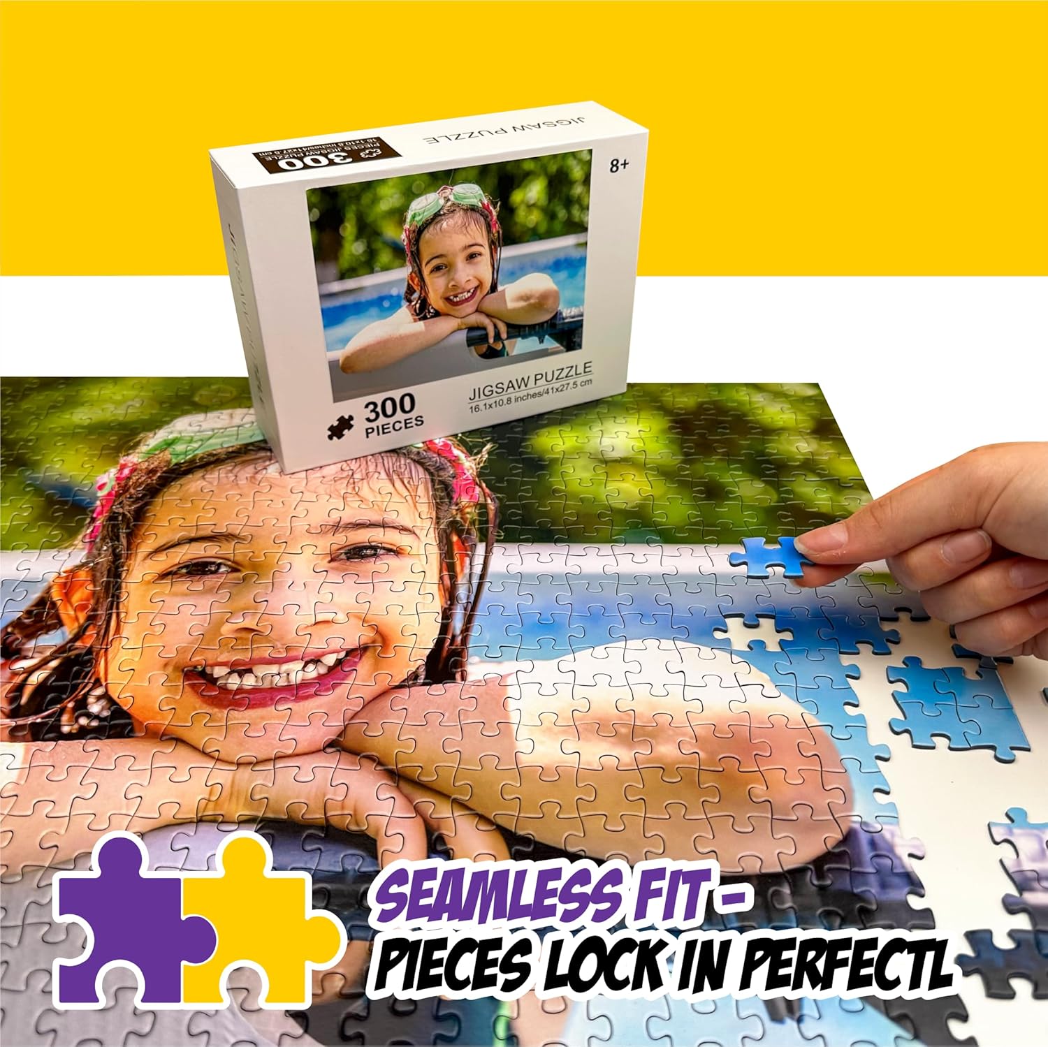 Personalized 300-Piece Photo Jigsaw Puzzle – Custom Gifts for Adults & Kids – Turn Your Favorite Memories into Interactive Fun
