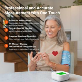 iHealth Track Smart Connected Upper Arm Blood Pressure Monitor with Wide-Range Cuff | Color-Coded Display & Arrhythmia Detection