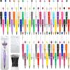 DASTTUIS 150-Piece DIY Beadable Pen Kit – Bulk Set of 50 Ballpoint Pens, Refills & Gift Bags for Custom Crafts & School Projects (Beads Not Included)