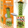 Timozo Rechargeable Yodeling Pickle Toy – Talking, Singing & Mimicking Stuffed Plush with LED Lights – Funny Gag Gift for Adults, Kids & White Elephant Parties