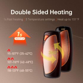 AI Smart Hand Warmers Rechargeable (2 Pack) with 10000mAh Charging Case - 14000mAh Total, Double-Sided Heating Portable Heater for Camping, Hunting, Golf & Outdoor Gear
