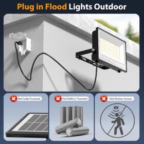 Onforu 120W LED Flood Lights Outdoor (2 Pack) - 12,000LM Super Bright Security Lighting, 6500K Daylight White, IP66 Waterproof with Plug for Yard, Garage, and Stadium
