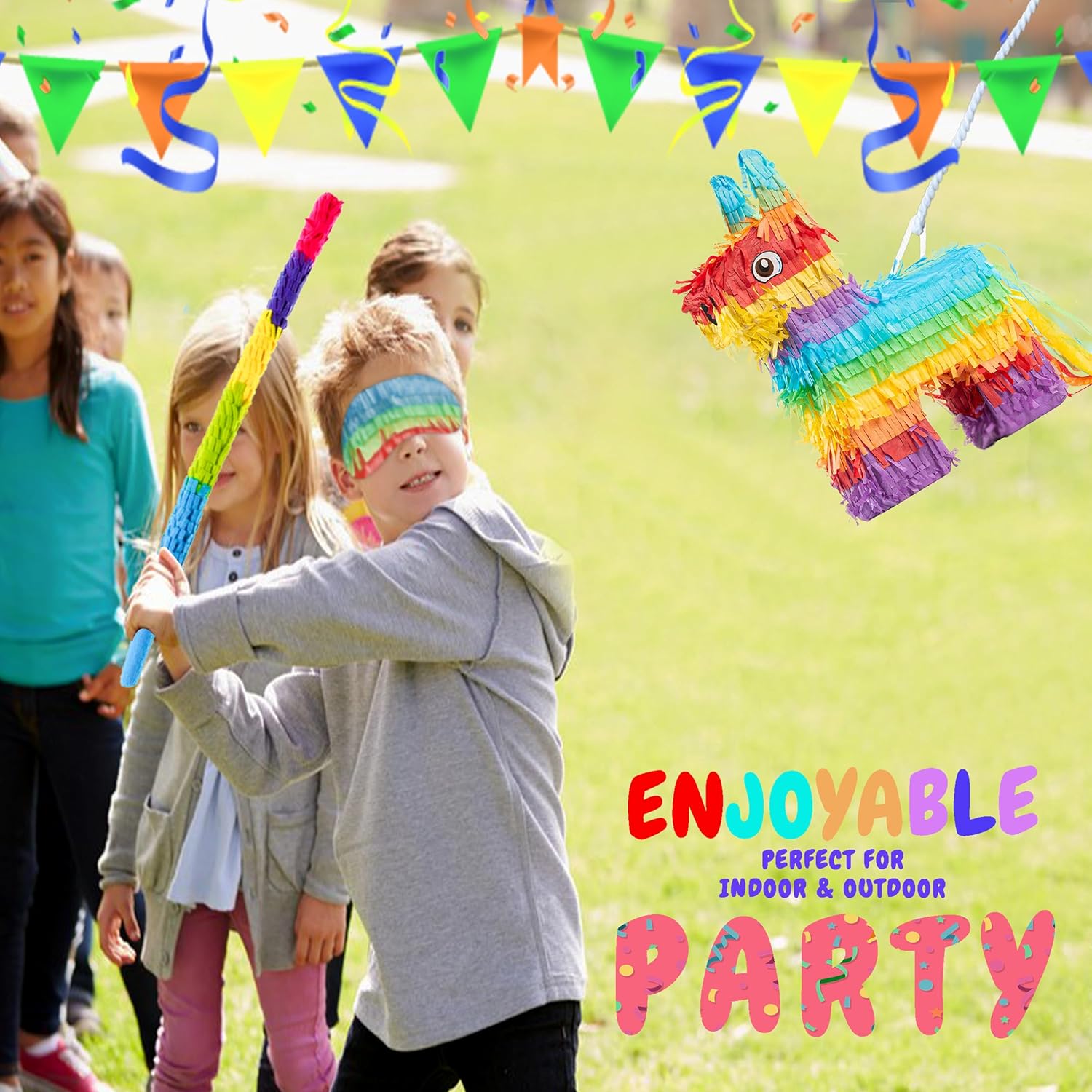The Award Box Donkey Piñata - 16.5" Fiesta Party Game & Mexican Theme Decoration for Birthdays, Cinco de Mayo & Taco Tuesdays