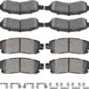 SCITOO Ceramic Brake Pads 8-Piece Set – Compatible with Buick Enclave, Chevy Traverse, GMC Acadia & More (2006-2017)