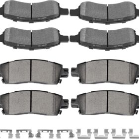 SCITOO Ceramic Brake Pads 8-Piece Set – Compatible with Buick Enclave, Chevy Traverse, GMC Acadia & More (2006-2017)