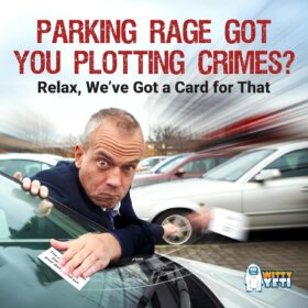 Bad Parking Cards – 50 Count Rude & Funny Parking Notes for Adults – NSFW Prank & Gag Gift for Road Rage, Stocking Stuffers, and White Elephant