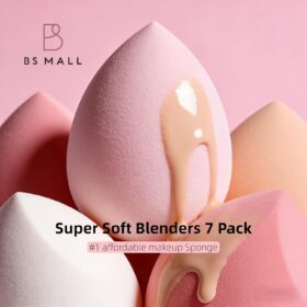 BS-MALL 7-Piece Makeup Sponge Set with Storage Case – Soft, Latex-Free Beauty Blenders for Liquid, Cream & Powder