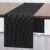Modern Heat-Resistant PVC Table Runner - Waterproof, Cut-to-Size Table Protector for Dining & Kitchen (Black, 12" x 55")