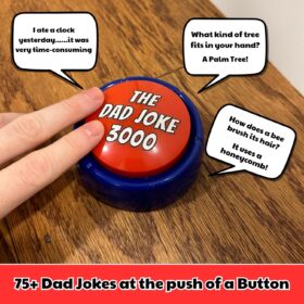 The Dad Joke Button - Over 75+ Hilarious Dad Jokes Gag Gift for Men, Fathers, and Grandpa - Perfect Funny Birthday, Christmas, and White Elephant Present