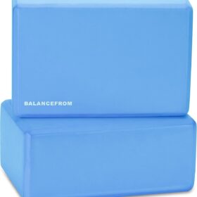 FitVids High Density Yoga Blocks - 9" x 6" x 4" Foam Bricks for Support, Balance & Stretching - Non-Slip & Durable (Set of 2)