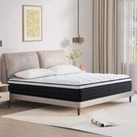 12 Inch Hybrid Spring Mattress, Medium Soft Full Size, Adaptive Pressure Relief & Cooling Bed-in-a-Box