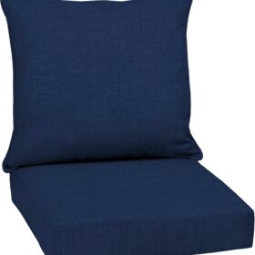 Arden Outdoor Deep Seat Cushion Set - 24x24 Inch Fade & Weather Resistant Patio Furniture Cushions (Sapphire Blue Leala)