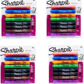 Sharpie Flip Chart Markers - Bullet Tip, Assorted Colors, 32 Count - Low Odor, Professional Presentation Supplies