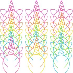 24 Pack Unicorn Headbands for Girls – Magical Party Favors, Birthday Supplies & Cute Hair Accessories for Kids & Toddlers
