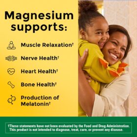 Nature Made Magnesium Oxide 400 mg Softgels – Extra Strength Muscle, Nerve, Heart & Bone Support – 110 Day Supply