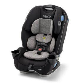 Graco SlimFit 3-in-1 Convertible Car Seat | Ultra-Space-Saving Design with 10-Position Headrest & InRight LATCH | Rear to Forward-Facing to Booster (Jarret)