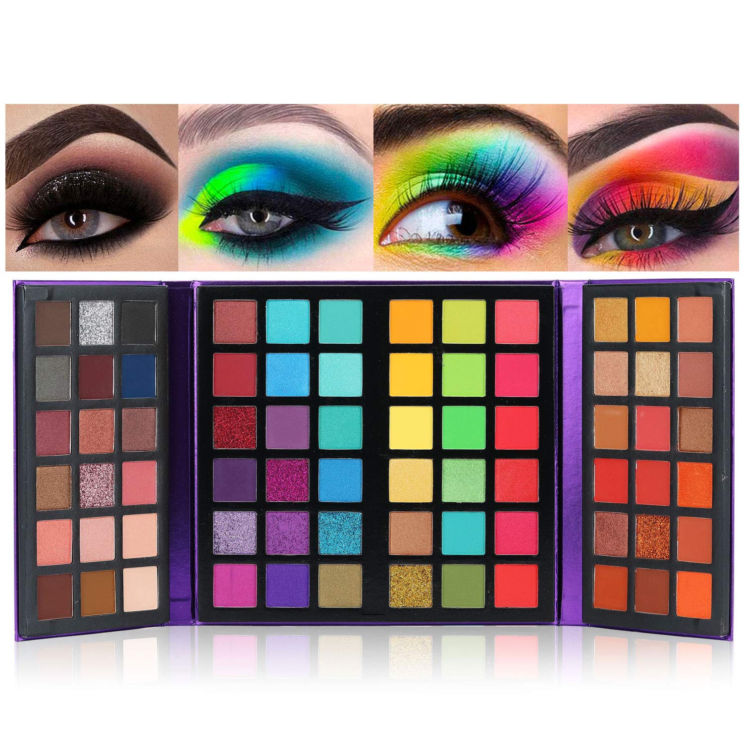 BestLand 72-Color Ultra Secret Eyeshadow Palette – 4-in-1 Matte, Shimmer & Glitter Makeup Kit with Double-Door Design