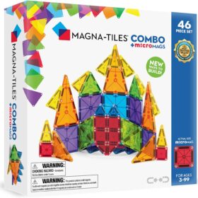 Magna-Tiles® Combo 46-Piece Set: Original Magnetic Building Tiles with MicroMags Expansion