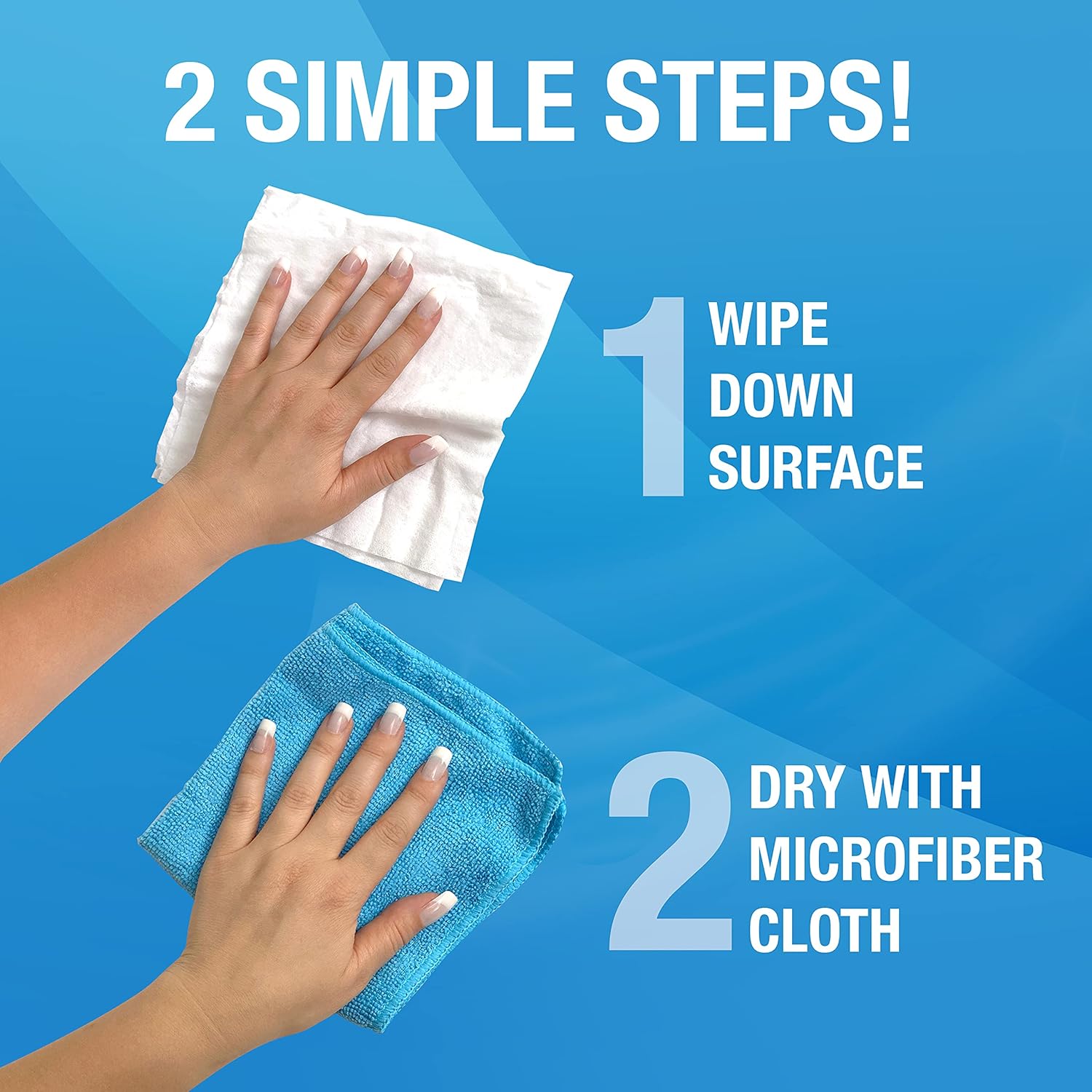 MiracleWipes Electronic Screen Cleaning Wipes - Streak-Free Formula for TVs, Laptops, Monitors & Smartphones - Anti-Static & Scratch-Free - Pre-Moistened 60 Count Pack with Microfiber Cloth