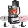 Hamilton Beach Stack & Snap 14-Cup Food Processor & Vegetable Chopper with 4-Cup Mini Bowl, 500W Motor & Stainless Steel Blades, Model 70585 (Black)