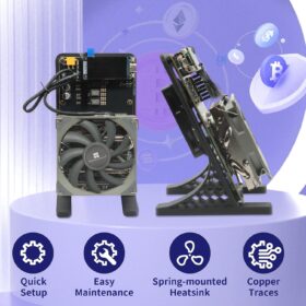 Nerdqaxe++ Rev6.1 Bitaxe Supra 6TH/s Bitcoin Miner – Ultra-Quiet Home ASIC Miner with WiFi & 100W Efficiency (16J/TH)