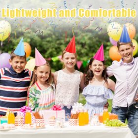 CANREVEL 16-Pack Pastel Birthday Party Hats – Rainbow Macaron Cone Hats for Men & Women – Fun Adult Party Supplies & Decorations