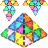 PicassoTiles Equilateral Triangle Magnetic Building Tiles – STEM Educational Construction Set for Kids, Toddlers, Boys & Girls – Compatible with All PicassoTiles Sets (Model PTE01)