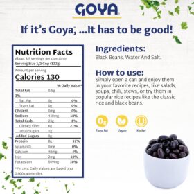 GOYA Foods Black Beans - 15.5 oz (Pack of 8) | Premium, Gluten-Free, Kosher, Dry Picked & Creamy Texture