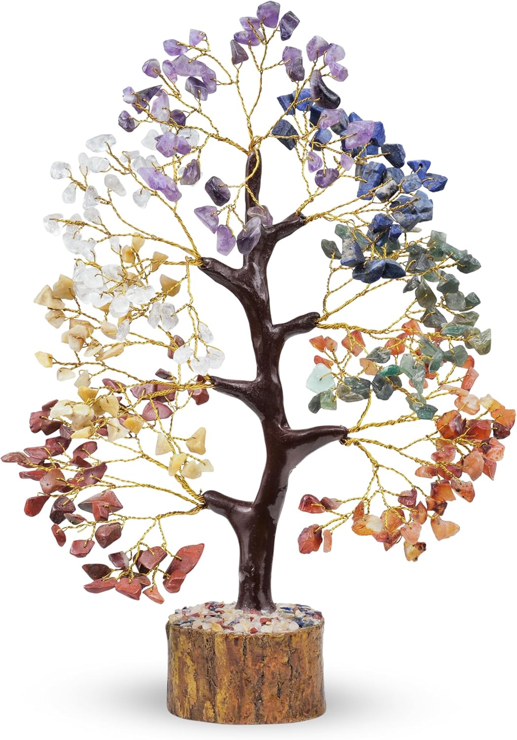YATHABI 7 Chakra Tree of Life - Handmade Feng Shui Crystal Bonsai for Home Decor & Positive Energy