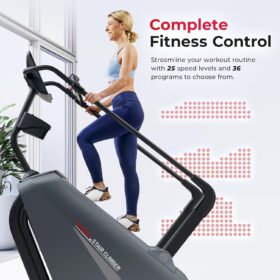 Sunny Health & Fitness Smart Stepper Stair Climber – Commercial Grade Cardio Machine with Bluetooth App, 400 LB Capacity