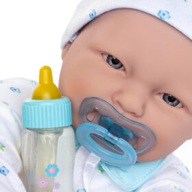 JC Toys La Baby 20-inch Caucasian Soft Body Baby Doll | Cuddly & Washable with Blue Outfit, Hat & Pacifier | Safe for Toddlers 2+