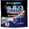 Finish Quantum Dishwasher Pods – 82 Count – Powerful 3-Chamber Dish Detergent for 24hr Dried-On Food & Grease, No Pre-Rinse Needed