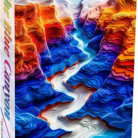 Bgraamiens The Blue Canyon 1000 Piece Puzzle - 3D Visual Autostereoscopy Jigsaw for Adults - Challenging Artwork with High Resolution Poster