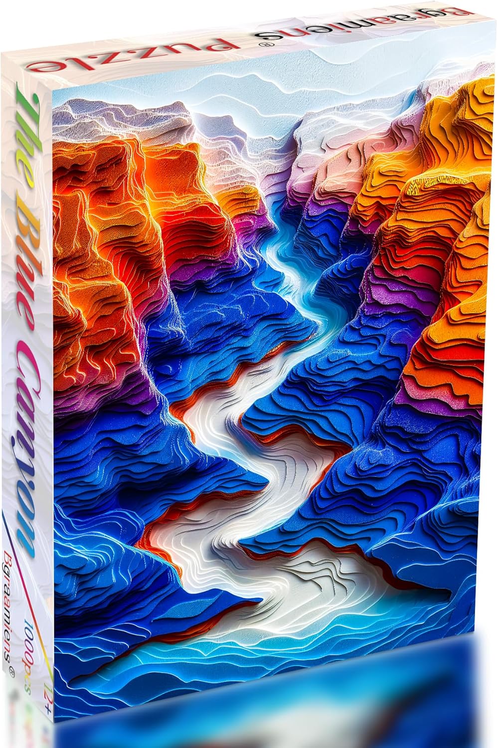 Bgraamiens The Blue Canyon 1000 Piece Puzzle - 3D Visual Autostereoscopy Jigsaw for Adults - Challenging Artwork with High Resolution Poster