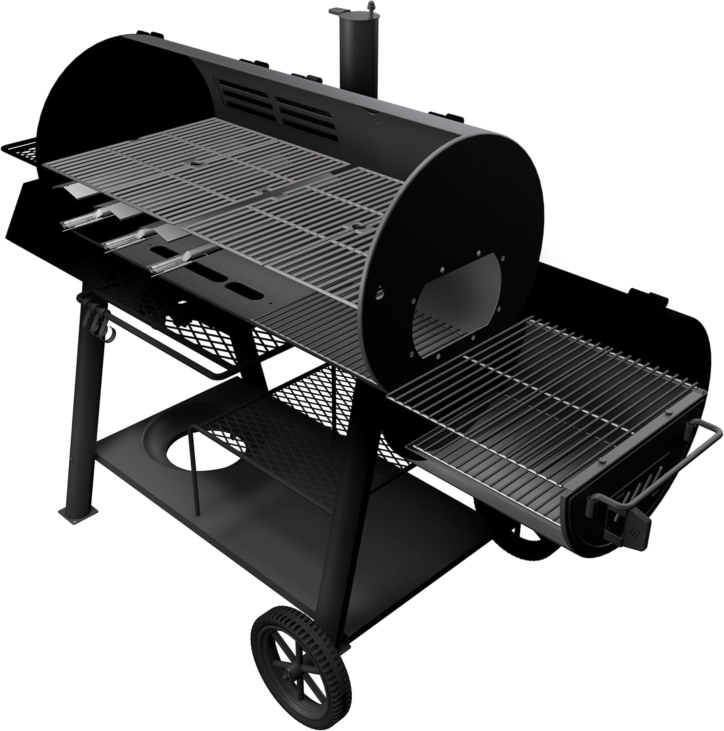 Oklahoma Joe's Canyon Combo 2-in-1 Charcoal & Gas Smoker Grill - 1240 sq. in. Black