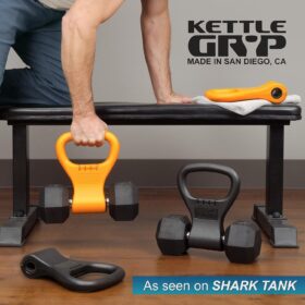 KETTLE GRYP Patented Dumbbell to Kettlebell Converter – Shark Tank Approved – Portable Gym Attachment Made in USA
