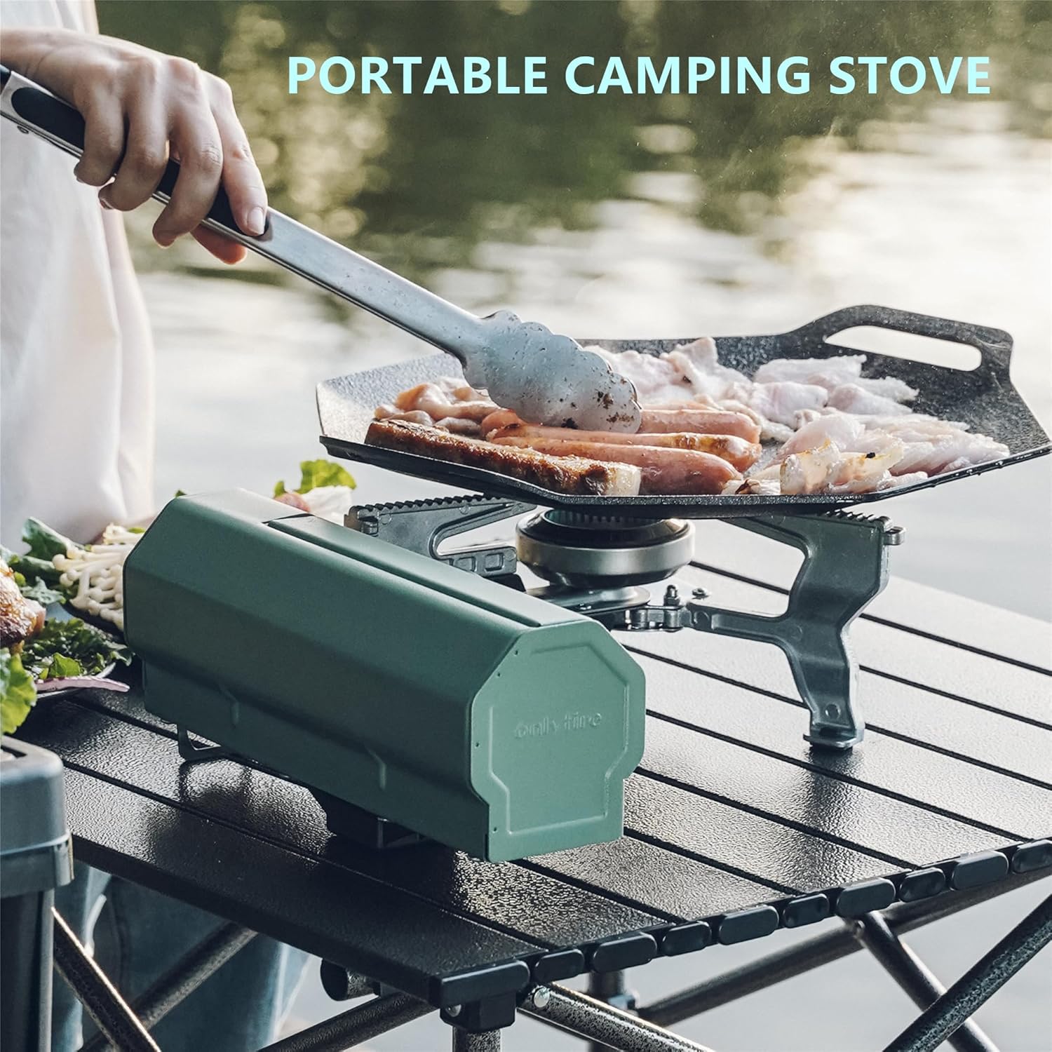 ONLYFIRE GS330 Portable Butane Camp Stove with Piezo Ignition & Carry Bag – Ultra-Compact 3,900W Foldable Backpacking Stove with Integrated Bottle Opener for Hiking, RV Travel, and Emergency Kits