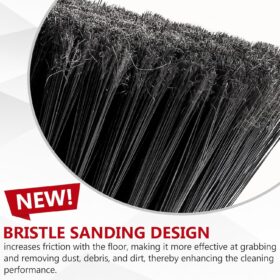 54-Inch Heavy-Duty Angle Broom with Soft Bristles & Adjustable Long Handle – Indoor & Outdoor Floor Sweeper for Kitchen, Hardwood, Tile, and Garage