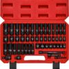 CASOMAN 3/8' Drive Impact Socket Set – 49 Piece Cr-V Steel Standard & Metric Deep & Shallow Kit with Extensions