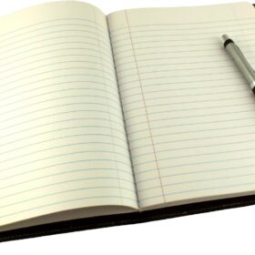 Rustic Ridge Refillable Leather Composition Notebook Cover – Fits Moleskine XL & Standard 9.75 x 7.5 Notebooks – Handcrafted Genuine Leather Journal Sleeve (Black)