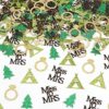 200-Piece Camp Bachelorette Party Confetti - Gold Glitter Diamond Ring, Miss to Mrs, Tent & Tree Shapes for Outdoor Bridal Shower & Engagement Decor