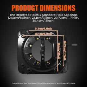 Heavy Duty 360° Swivel Car Seat Base – 3mm Steel Seat Rotator Mount for Vans, RVs, Trucks, and Boats