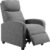 Sweetcrispy Slate Gray Push Back Recliner Chair – Overstuffed Living Room Sofa Seat with Lumbar Support, High-Density Sponge, 160° Adjustable Recline, No Massage