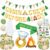 Glamping Bachelorette Party Decorations Kit - 45 Pc Gold Green Camping Theme Supplies with Banner, Bride Balloons, Sash, Veil & Photo Booth Props