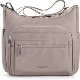 BAGSMART Convertible Tote Bag for Women – Multi-Pocket Crossbody Shoulder Purse with Top Handle