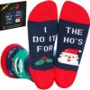 IRISGOD Novelty Christmas Socks – Funny & Festive Unisex Stocking Stuffers for Men & Women